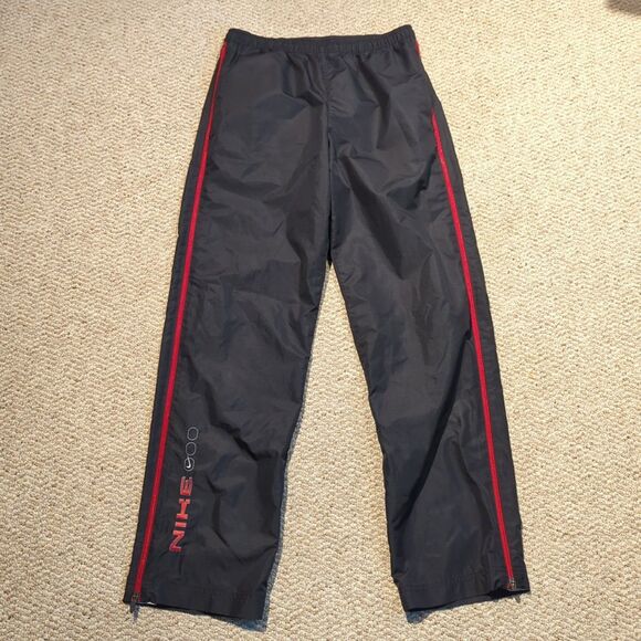 Nike Track Windpants Mens Medium Black Y2K Zip Leg Athletic Logo Gym - Picture 1 of 9
